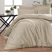 Однотонна постільна білизна сатин-люкс Snazzy toprak First choice 