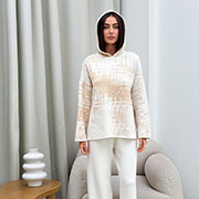 Худі жіноче в'язане Vibe Cotton Art Knit молочний