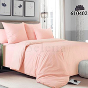 Комплект постільної білизни полісатін Selena Персиковий 610402