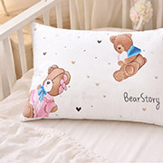 Наволочка детская Bear Story SoundSleep бязь белый 