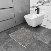Килимок для ванної кімнати Ананас DarianA теплий сірий