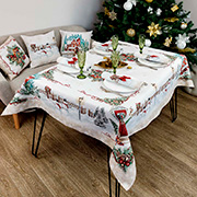 Скатертина гобеленова з велюром Святковий будинок Прованс