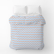 Підковдра Зигзаг бязь Home Line блакитно-коричневий