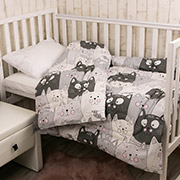 Ковдра дитяча вовняна зимова Grey Cat Руно