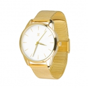 Годинники ZIZ Золотим по білому золото - другий ремінець в подарунок 5016787