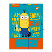 Папка пластикова на гумці А4 з 3 роздільниками Minions Yes 492101