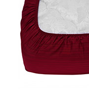 Простирадло на гумці Bordo страйп-сатин Good-Dream бордовий