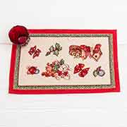 Серветка гобеленова з люрексом Villa Grazia Premium Новорічна палітра