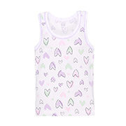 Майка для дівчинки 2505228сце рібана Татошка білий з принтом