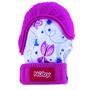 Рукавичка з силіконовим прорізувачем Nuby 6804 рожева