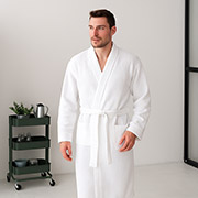 Чоловічий вафельний халат-кімоно Alba FL120M Cosy білий