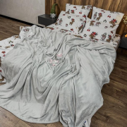 Плед покривало Lelit велсофт сірий