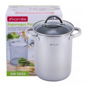Кастрюля для спаржи 4л 16х21см из нержавеющей стали Kamille 5850