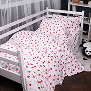Постільна білизна в дитяче ліжечко 015 Love фланель MirSon