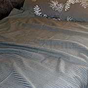 Плед-простирадло бавовняне Косичка графіт Selena 509103