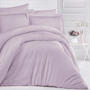 Комплект постільної білизни Selena Сатин Stripe Лаванда Світла 310092