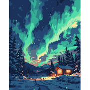 Картина за номерами 40х50 см Північне сяйво LED-підсвічування Santi 956655
