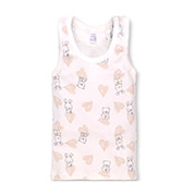 Майка для дівчинки 2505228мзк рібана Татошка молочний з принтом