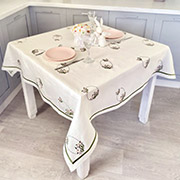 Скатертина великодня лляна з вишивкою SKVV038B LiMaSo