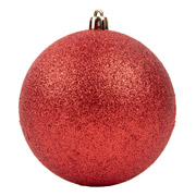 Шар новогодний 10 см Novogod'ko 974898 красный глиттер