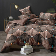 Постільна білизна Абстракція Brown 101129 бязь-люкс Selena