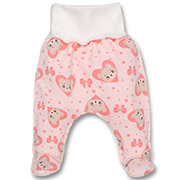 Повзунки для дівчинки 0302207влю футер Татошка рожевий з принтом