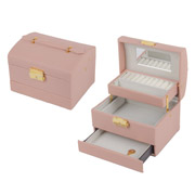 Органайзер для прикрас 16х12х10.5 см Lefard 819-037-1 рожевий
