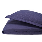 Покривало з наволочками бавовняне Bardoc SoundSleep двостороннє темно-синій+сірий 