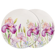 Набір тарілок порцеляновий 2 предмети 26 см Іриси Lefard 924-790