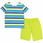Піжама для хлопчика ПЖ54 футболка та шорти Бембі Z61-різнокольоровий-салатовий