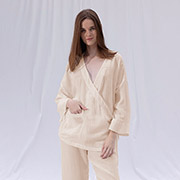 Сорочка-кімоно з мусліну Serli kruvaze kimono kisa somon Penelope лососевий