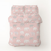 Дитяча постільна білизна Слони 181495 бязь Home Line рожевий