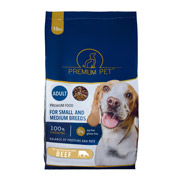 Корм полноценный сухой для собак малых пород с говядиной 10 кг Premium Pet 4820290330016