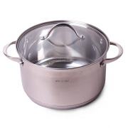 Каструля з кришкою 4.9л з нержавіючої сталі та 7-шаровим дном для індукції та газу Kamille 4722S