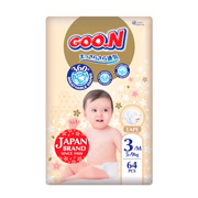 Подгузники для детей 5-9 кг размер 3M на липучках 64 шт Premium Soft Goo.N F1010101-154