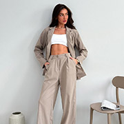 Штани Юджина бавовна-льон Art Knit корда