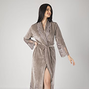 Халат жіночий довгий Nusa NS-0383 bej бежевий