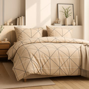 Комплект постільної білизни Solytale SoundSleep бязь 100% бавовна бежевий євро