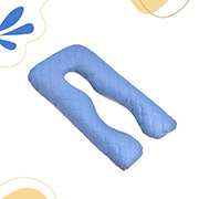 Подушка стьобана П-подібна для сну та відпочинку Ideia джинс-світло-сірий