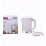 Чайник електричний пластиковий з чашками та ложками Kamille 0.6л 1718A білий матовий