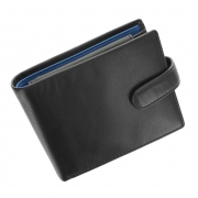 Чоловічий шкіряний гаманець Visconti PM-102 Leonardo black cobalt