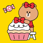 Картина за номерами 25х25 см Лайн Френдс Чоко та солодкий мафін Santi 955036