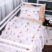 Постільна білизна в дитяче ліжечко 06 Rabbit Alphabet Poplin Line Kids поплін MirSon