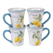 Набір чашок для чаю 4х420 мл Стиглий лимон Certified International 23122-set
