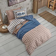 Комплект постільної білизни ранфорс Ocean Lacivert Cotton Box