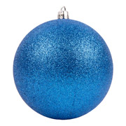 Куля новорічна 10 см Novogod'ko 974899 синій гліттер
