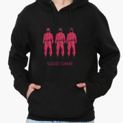 Худі чоловічий Солдати Гра в кальмара Squid Game MobiPrint 9225-3382 чорний