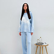 Штани в'язані Vibe Cotton Art Knit блакитний