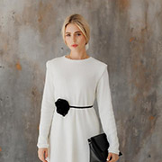 Декоративна в'язана прикраса Квітка Art Knit чорна