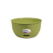 Вазон пластиковий круглий 5,9 л Natural 30 см з автополивом Stefanplast 75467 фісташковий